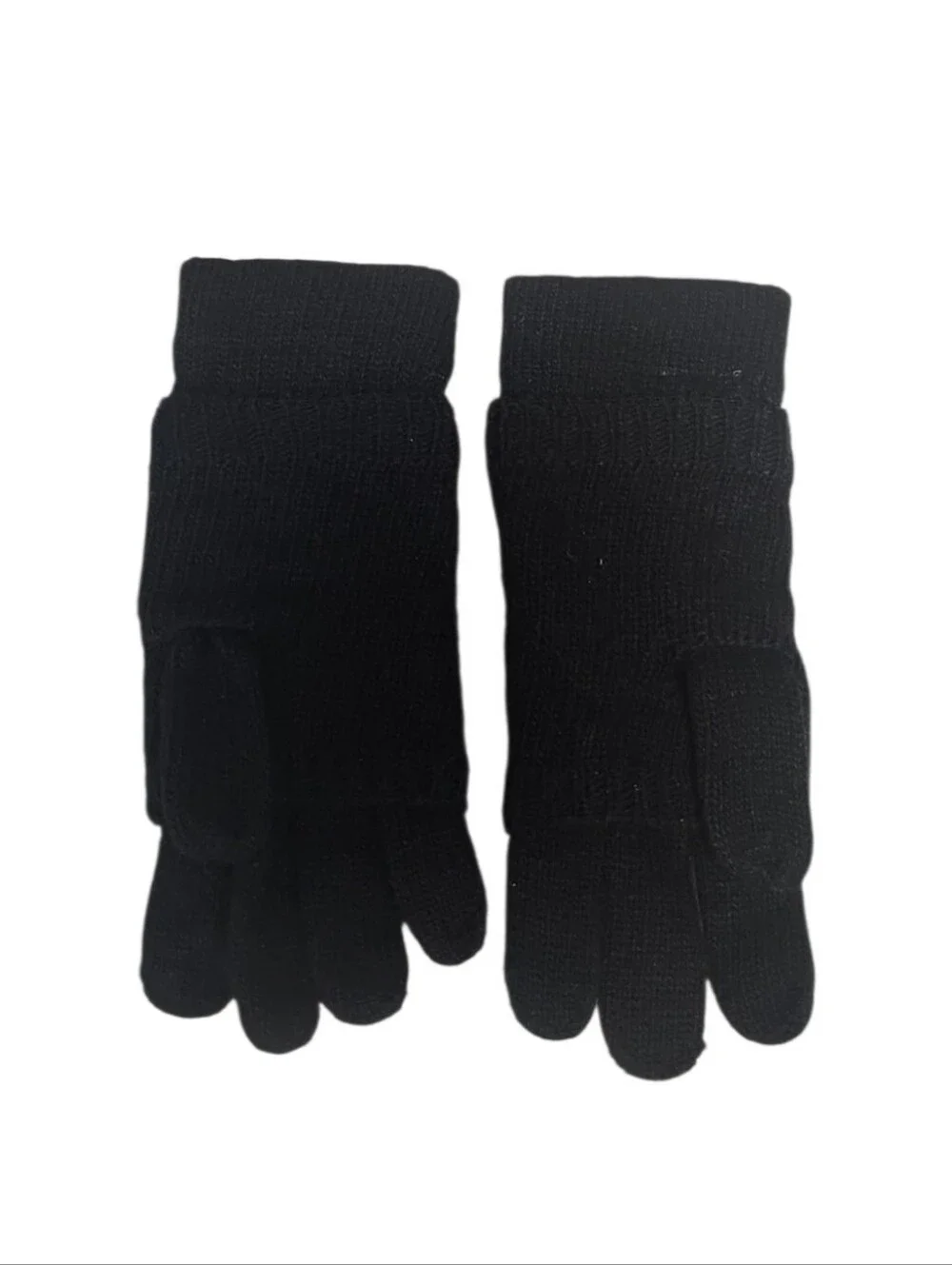 Black Gloves Embellished With Pearls , Rhinestones & Studs .